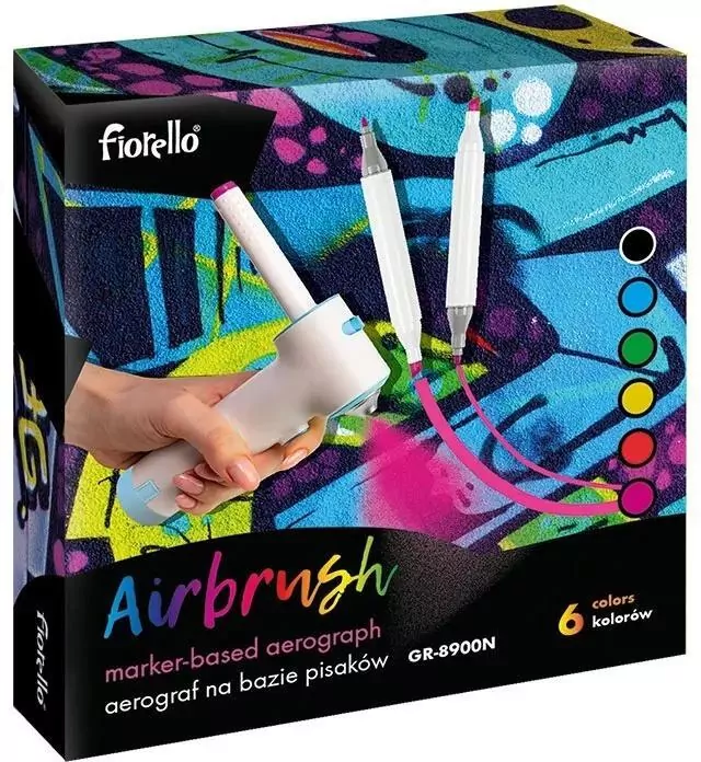 Airbrush długopisy do malowania w sprayu 6 kolorów - tantis.pl
