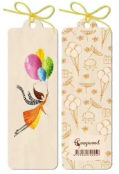 Zakładka drewniana Balony