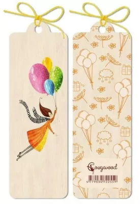 Zakładka drewniana Balony