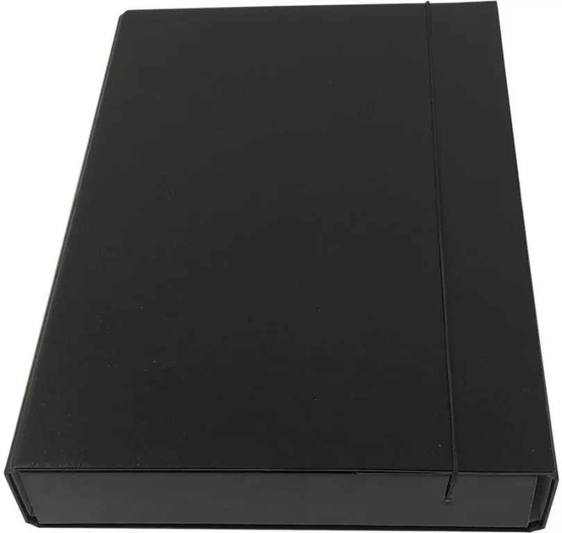 Teczka box z gumką. Czarna - tantis.pl