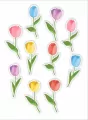 Dekoracje okienne dwustronne. Tulipany - tantis.pl