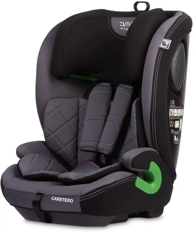 Caretero Fotelik Vivo grafitowy (76-150cm) - tantis.pl