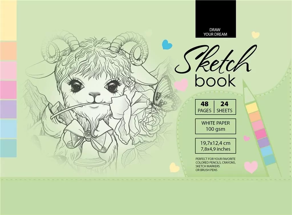 Sketchbook. Szkicownik 48 kartek. 197 x 124 mm - tantis.pl