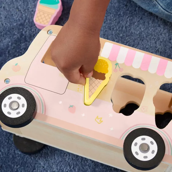 Fisher Price Ciężarówka z lodami drewniany sorter - tantis.pl
