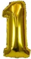 Balon foliowy XXL 1 złoty 61cm - tantis.pl