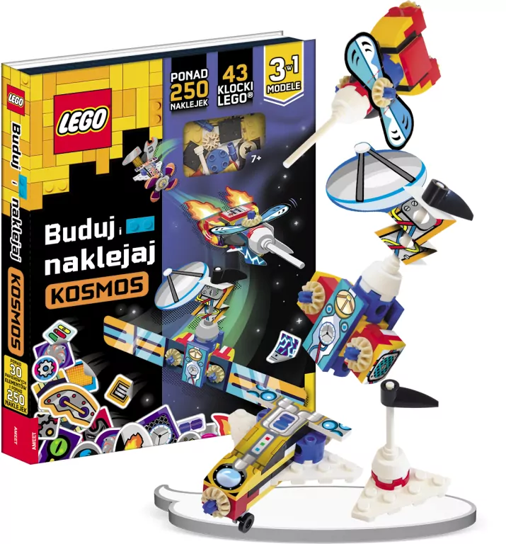 Kosmos. Buduj i naklejaj. Lego Books - tantis.pl