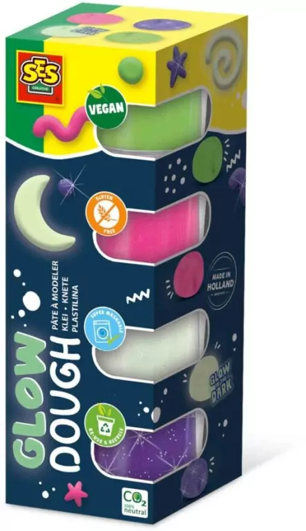 Świecąca ciastolina 4x90g - tantis.pl