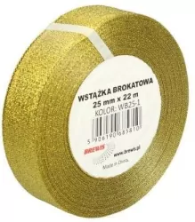 Wstążka brokatowa złota 25mmx22m