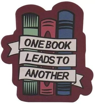 Pulteney Press Naklejka One Book Leads To Another - tantis.pl