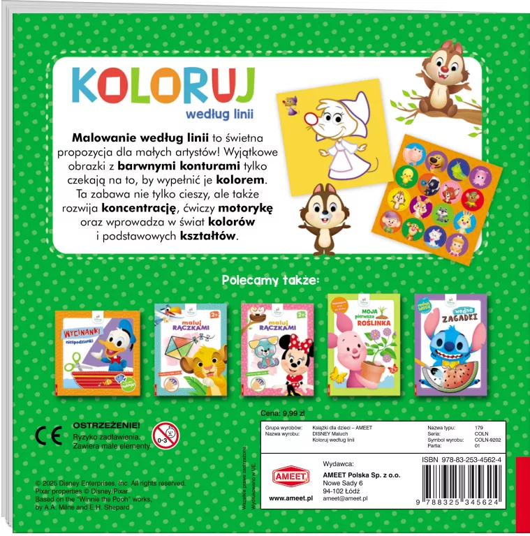 Disney Maluch. Koloruj Według Linii - tantis.pl