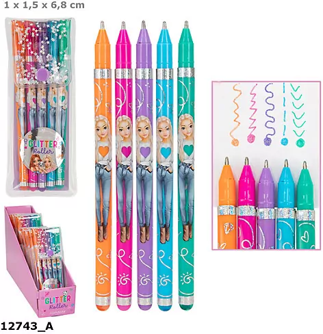 Żelopisy brokatowe Top Model 12743A - tantis.pl