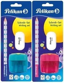 Zestaw Combino ołówek + temperówka + gumka PELIKAN - tantis.pl
