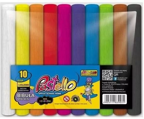 Bibuła marszczona mini mini 12x200cm 10 kolorów - tantis.pl