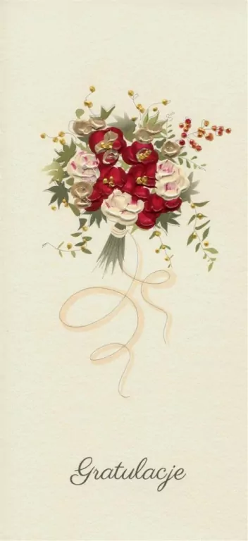 Karnet DL. Gratulacje. Bukiet - tantis.pl