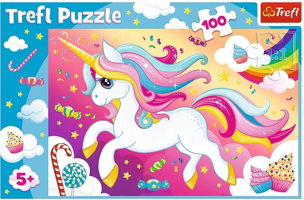 Puzzle 100. Piękny Jednorożec TREFL - tantis.pl