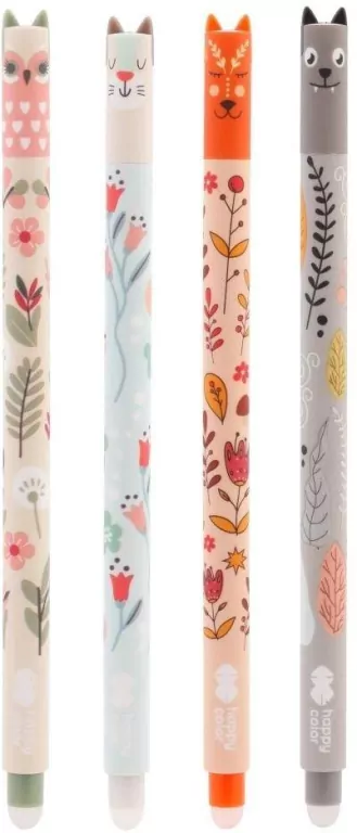 Długopis wymazywalny Uszaki Floral Art (12szt) - tantis.pl