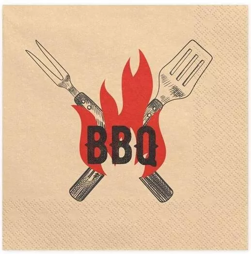 Serwetki BBQ, 33x33cm - tantis.pl