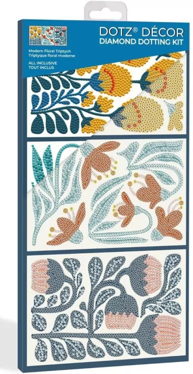 Diamond Dotz - Adults Modern Floral Triptych - tantis.pl