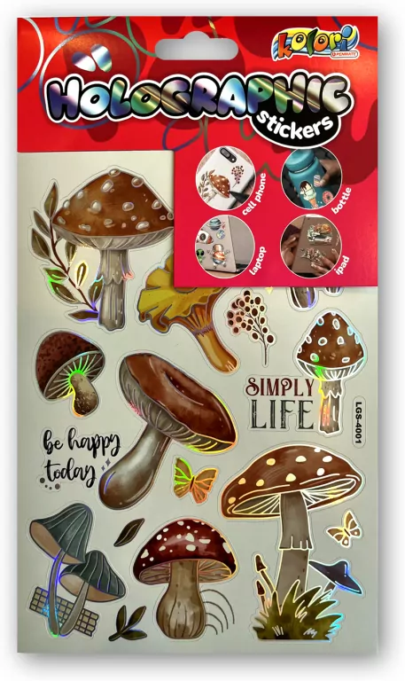 Naklejki holographic mushrooms PENMATE - tantis.pl