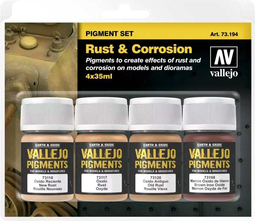 Vallejo: 73.194 - Pigment Set - Rust & Corrosion (4x35 ml) - tantis.pl