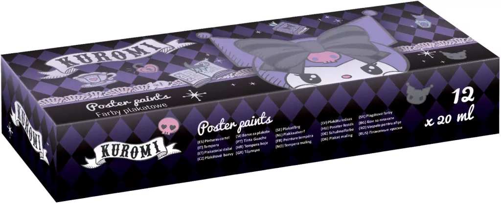 Farby plakatowe Kuromi 20ml x12 kolorów - tantis.pl