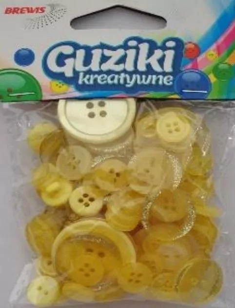 Guziki kreatywne żółte 40g - tantis.pl