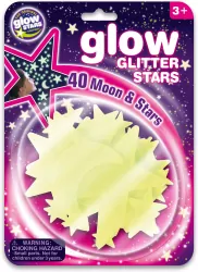 Świecące brokatowe gwiazdki