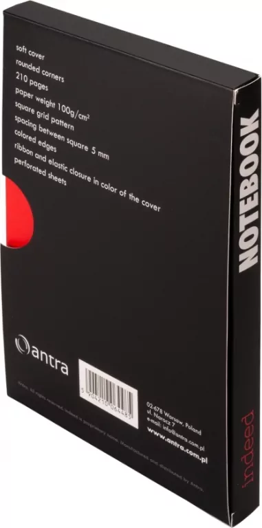 Notes A5 linia Indeed czerwony - tantis.pl