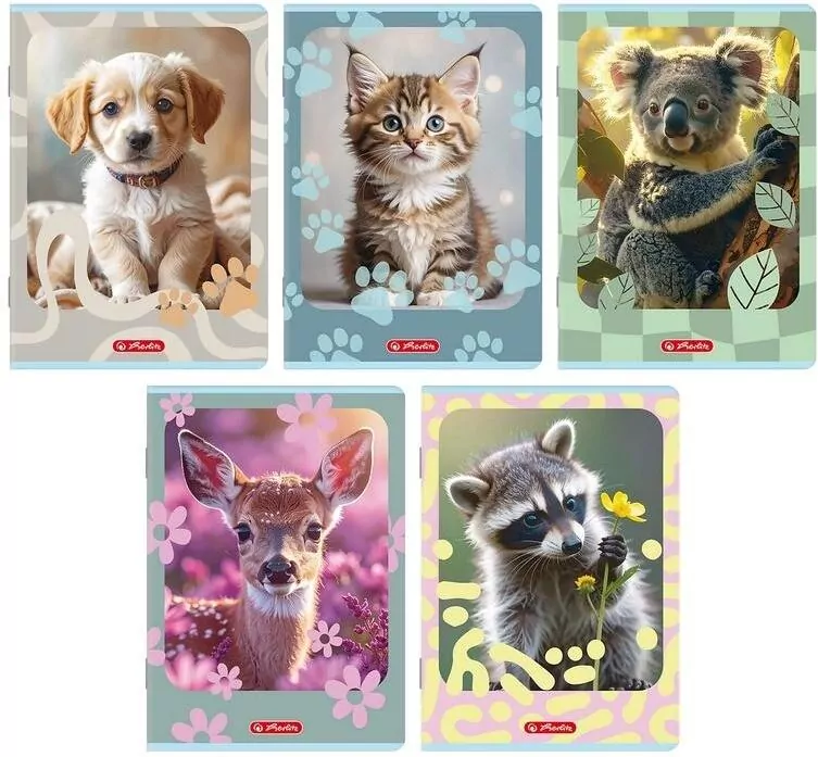 Zeszyt A5/16K linia Animals  HERLITZ - tantis.pl
