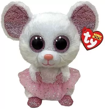 Beanie Boos Nina - Biała ballerina mysz 24cm