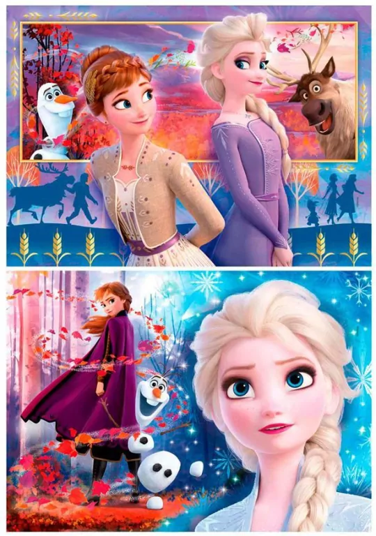 Puzzle Super Kolor  2x60. Disney. Kraina lodu 2 - tantis.pl