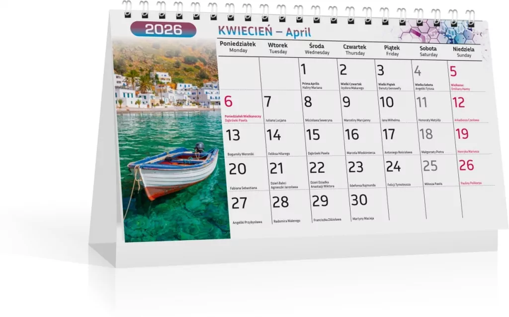 Kalendarz 2026 biurkowy pejzaże - tantis.pl