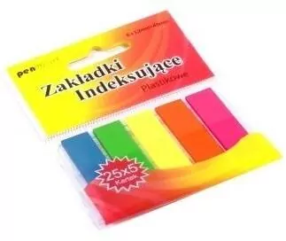 Zakładki indeksujące plastikowe 5x25 - tantis.pl