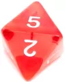 Komplet kości REBEL RPG - Kryształowe - Czerwone - tantis.pl