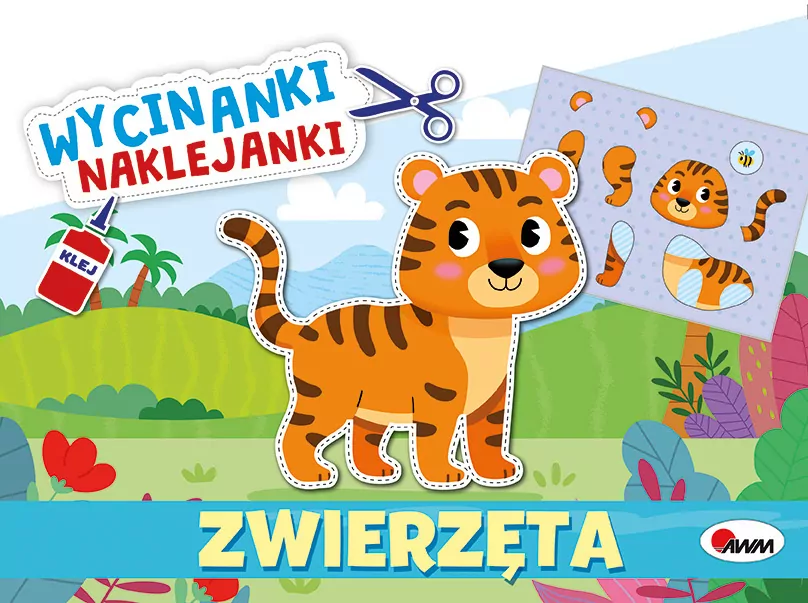 Zwierzęta. Wycinanki naklejanki - tantis.pl