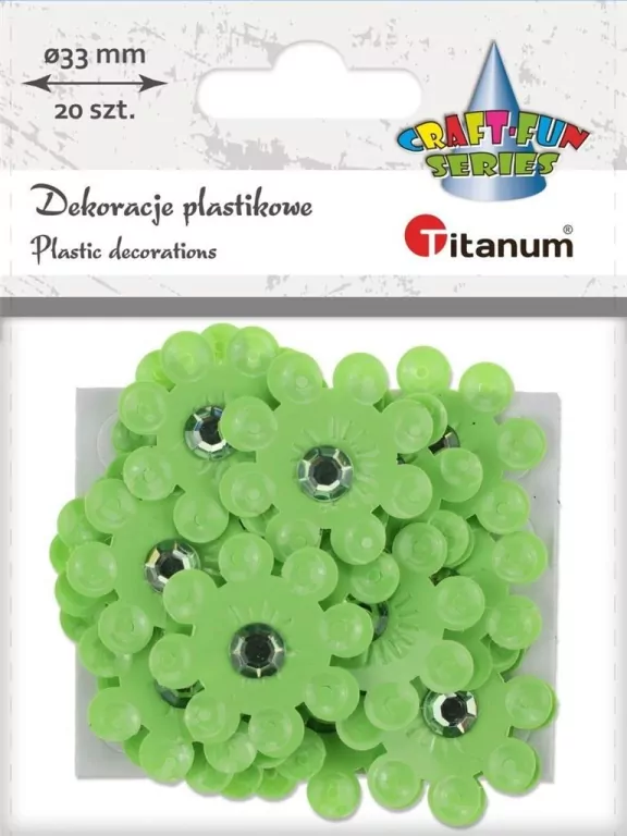 Dekoracje samoprzylepne 3D kwiaty limonkowe 20szt - tantis.pl