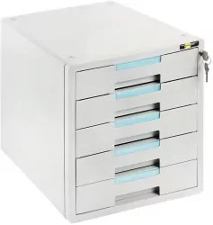 Szafka na dokumenty 5 szuflad. Szaro-niebieska