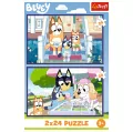 Puzzle 2x24 Zabawna Bluey TREFL - tantis.pl