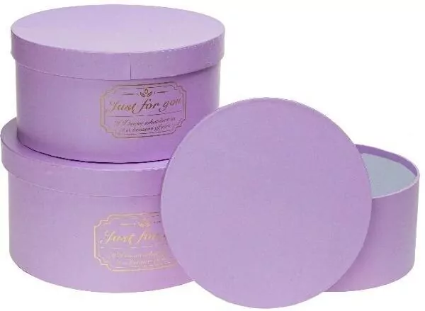 Pudełko Flower Box 3szt purpurowy ROZETTE - tantis.pl