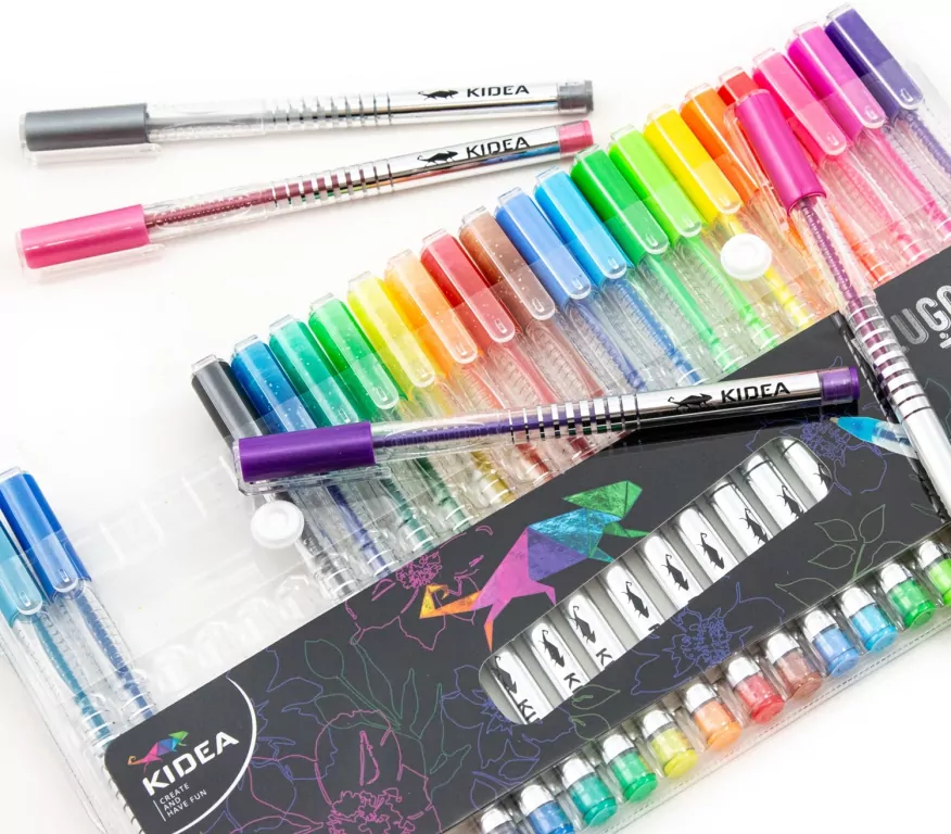 Długopisy żelowe 24 kolory KIDEA - tantis.pl