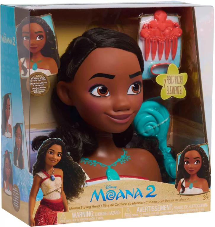 Głowa do stylizacji włosów Moana Vaiana Disney Princess 87048 - tantis.pl