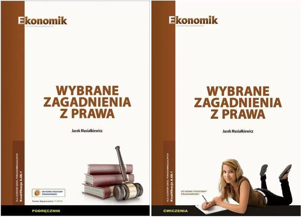 Kwalifikacja A.66.1. Pakiet: Podręcznik / Ćwiczenia. Wybrane zagadnienia z prawa. Dla uczniów szkół ponadgimnazjalnych - tantis.pl