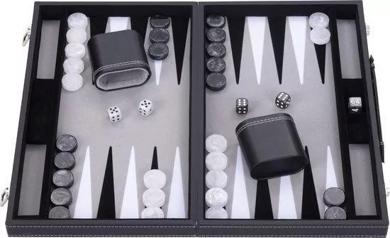 Backgammon czarno-biały - tantis.pl