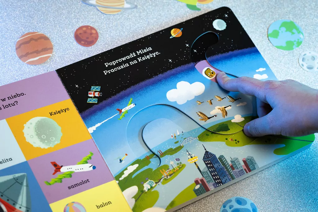 Miś Pracuś. Przesuń paluszkiem. W kosmosie - tantis.pl