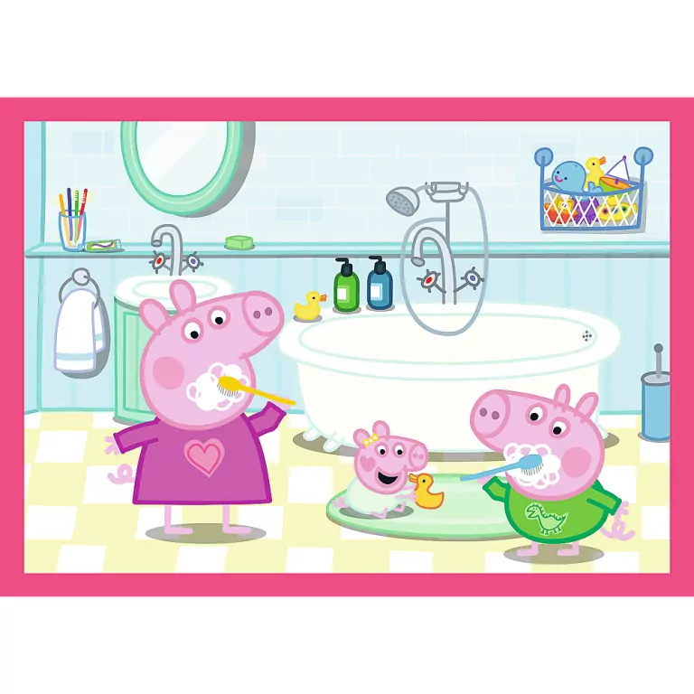 Puzzle 4w1 Peppa uwielbia przygody TREFL - tantis.pl