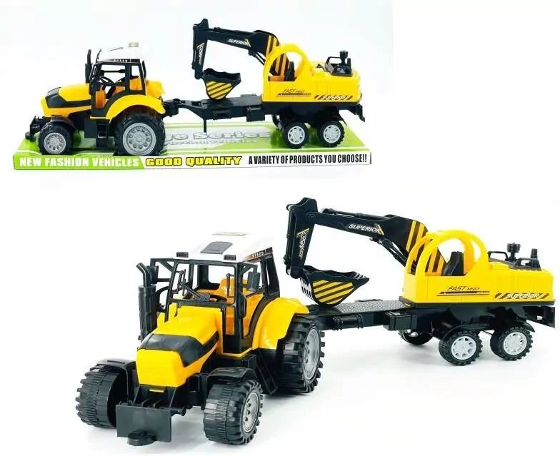 Traktor z koparką - tantis.pl