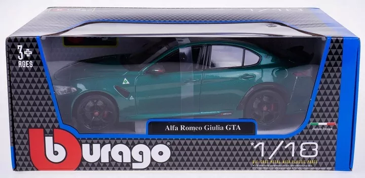 Alfa Romeo Giulia GTA Metal Green 1:18 BBURAGO - tantis.pl
