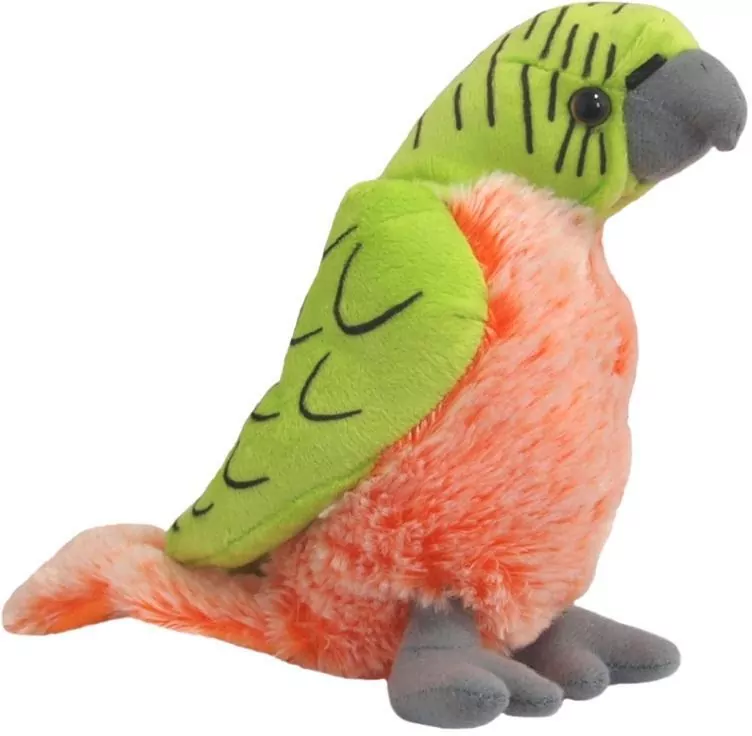 Papuga zielono-pomarańczowa 17cm - tantis.pl