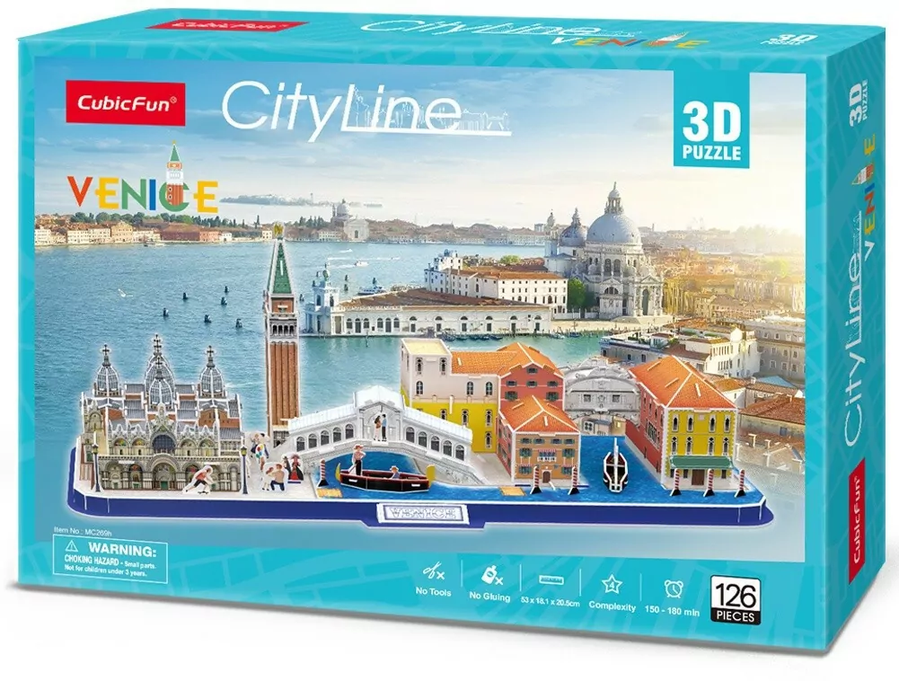 Puzzle 3D. Cityline. Wenecja. 126 elementów - tantis.pl