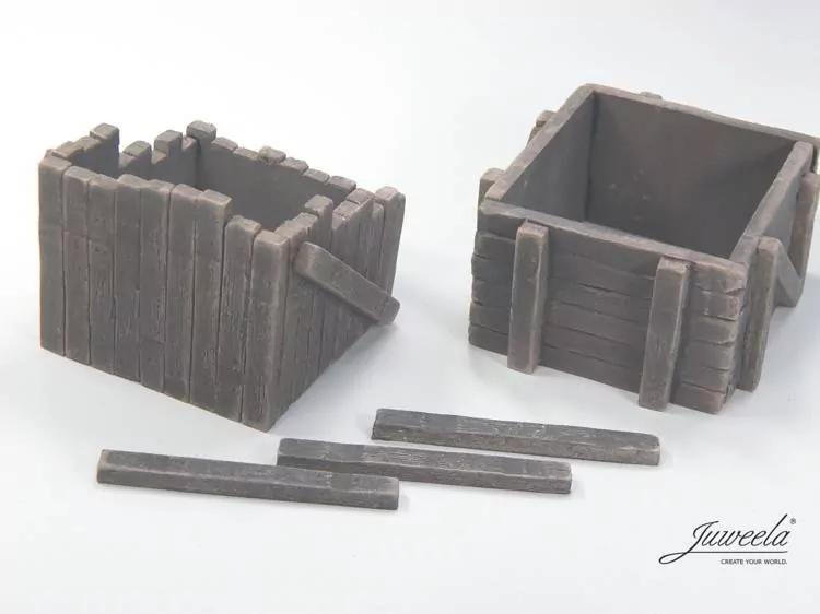 Juweela: Zniszczone drewnianie skrzynki (2 szt) - tantis.pl